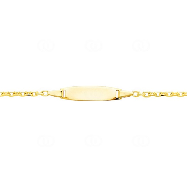Gourmette bébé forçat or jaune 750/18 ct 2.6mm - 14cm - F80BBO-14