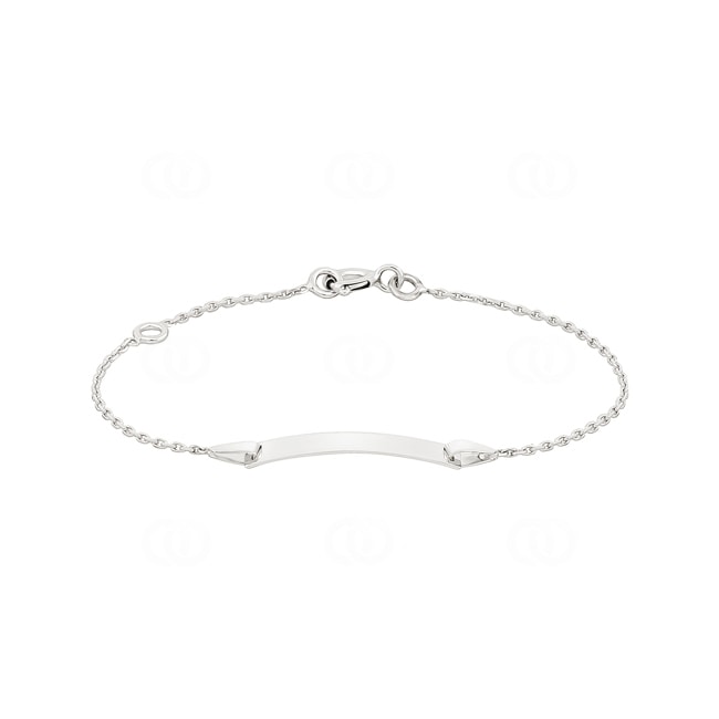 Gourmette bébé forçat or gris 750/18 ct 1.0mm - 14cm Gourmette bébé forçat or gris 750/18 ct 1.0mm - 14cm - F35GRBBR-14