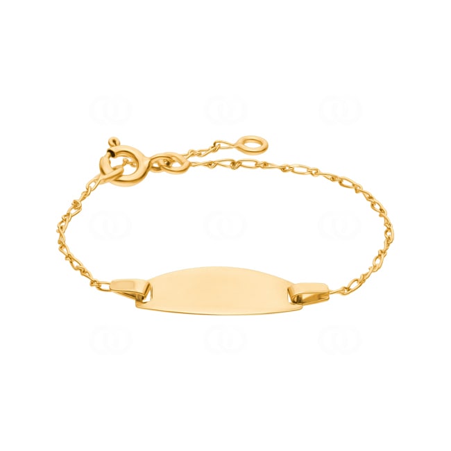 Gourmette bébé figaro 1+1 or jaune 750/18 ct 1.4mm - 13cm - L232-13