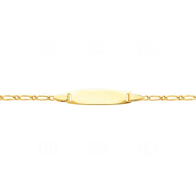Gravurarmband Figaro 1+1 750/18 K Gelbgold 2.0mm - 14cm - 524.17BBO-14