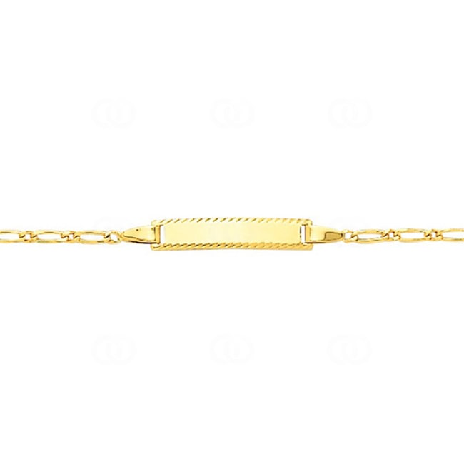 Baby Figaro Bracelet 1+1 750/18 K Yellow Gold 2.1mm - 14cm - 524.17BBL-14