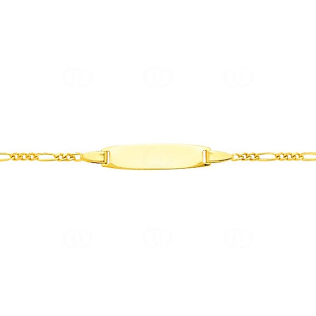 Baby Figaro Bracelet 3+1 750/18 K Yellow Gold 1.8mm - 14cm - 528.17BBO-14