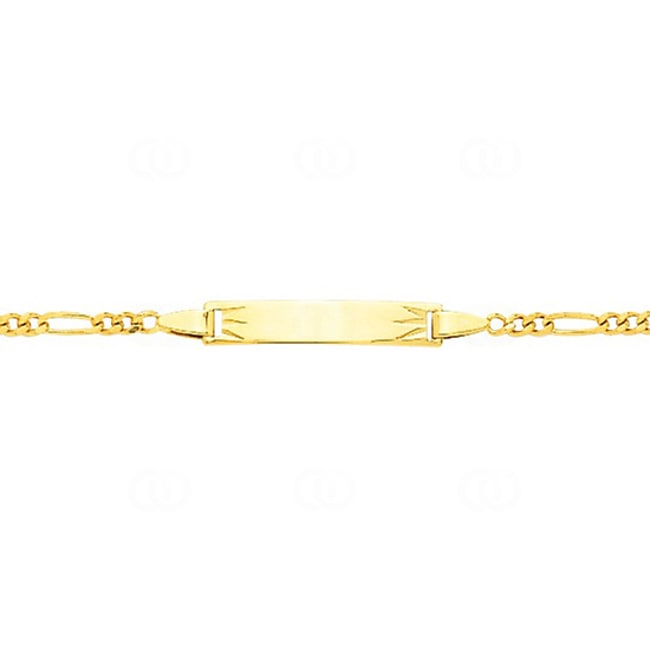 Baby Figaro Bracelet 3+1 750/18 K Yellow Gold 2.3mm - 14cm - 528.2BLS-14