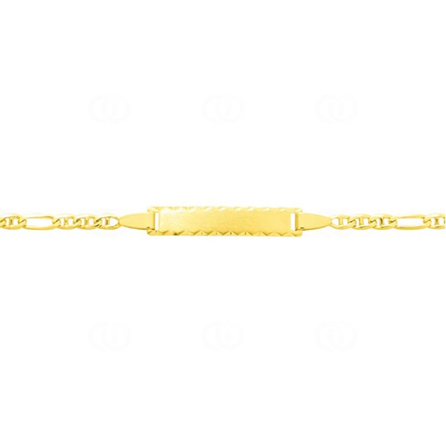 Baby Figaro Bracelet 3+1 750/18 K Yellow Gold 2.5mm - 14cm - 532.2BRD-14