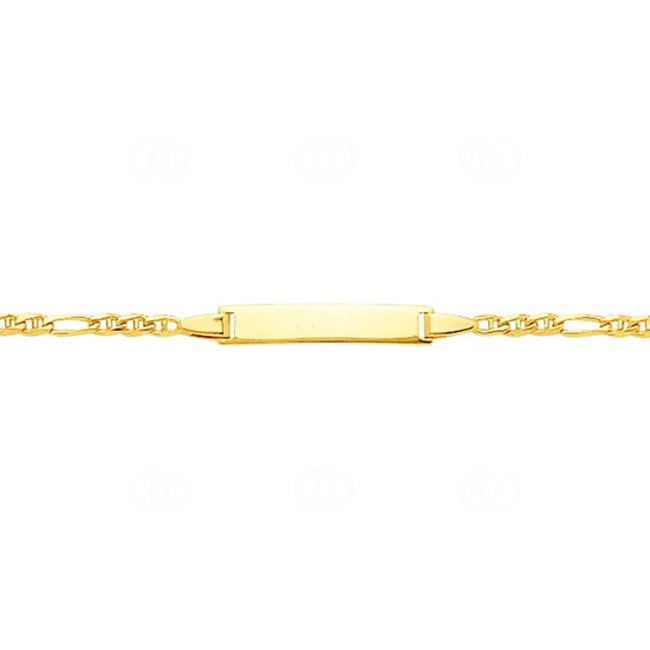 Gravurarmband Figaro 3+1 750/18 K Gelbgold 2.6mm - 14cm - 532.2BBR-14