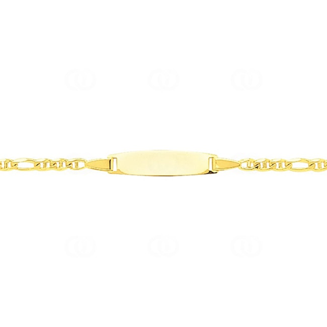 Gravurarmband Figaro 3+1 750/18 K Gelbgold 2.9mm - 14cm - 532.3BBO-14
