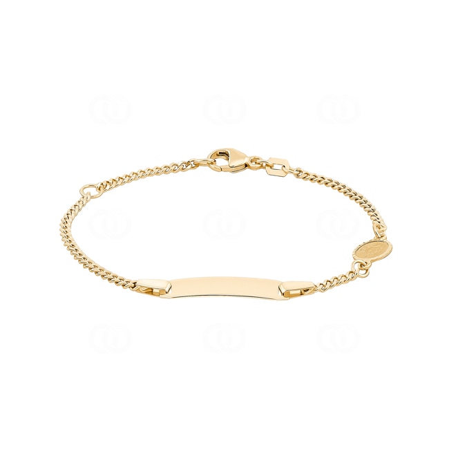 Baby Bracelet 750/18 K Yellow Gold 1.7 mm with Guardian Angel - BBE101614