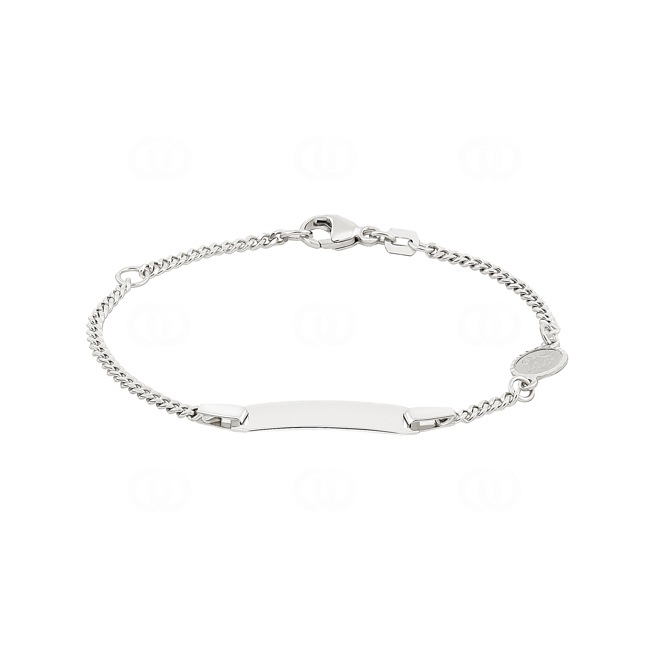 Bracelet d'identité pour enfants or gris 750/18 ct 1.7 mm, Ange gardien Bracelet d'identité pour enfants or gris 750/18 ct 1.7 mm, Ange gardien - BBE201614