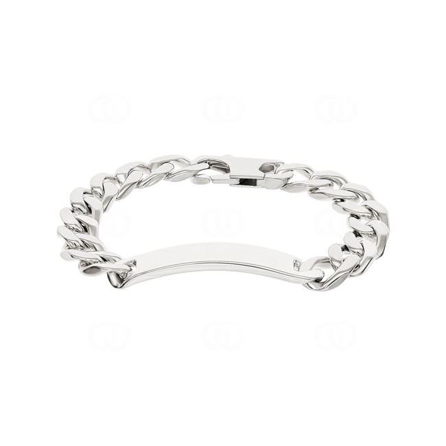 Engravable Curb Bracelet 925 Silver rhodium-plated 11.0mm - 304009