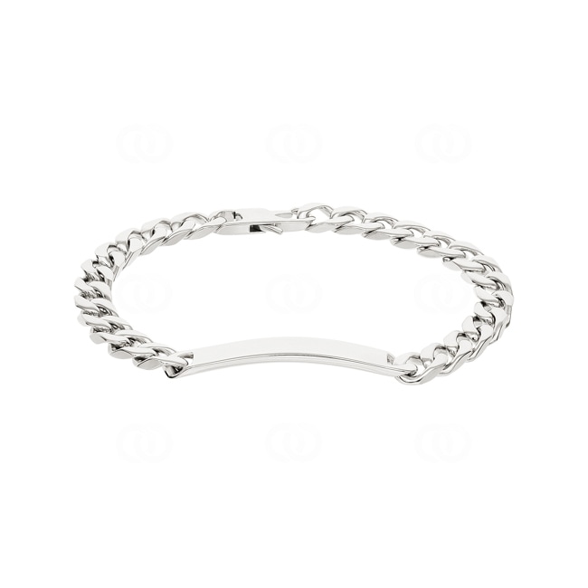 Engravable Curb Bracelet 925 Silver rhodium-plated 7.0mm - 304003