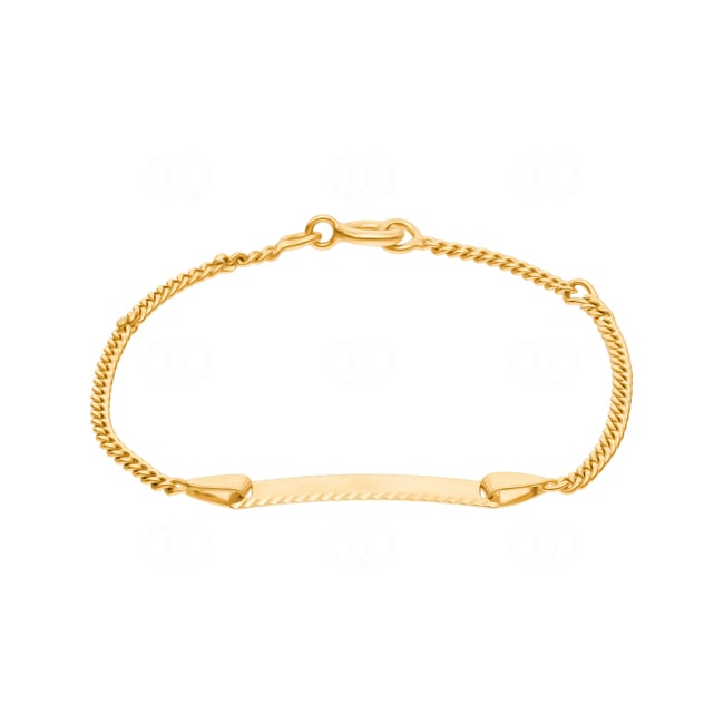 Baby Curb Bracelet 750/18 K Yellow Gold 2.1mm - 14cm - G50BBL-14