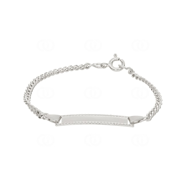 Gravurarmband Panzer 925 Silber rhodiniert 2.3mm - 314107