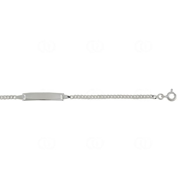 Engravable Curb Bracelet 925 Silver rhodium-plated 2.5mm - 334041