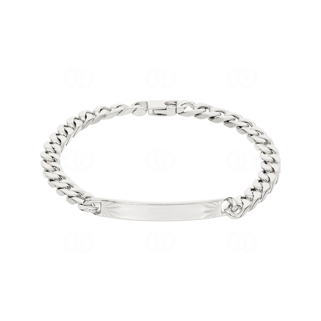 Gravurarmband Panzer 925 Silber rhodiniert 5.0mm - 304069