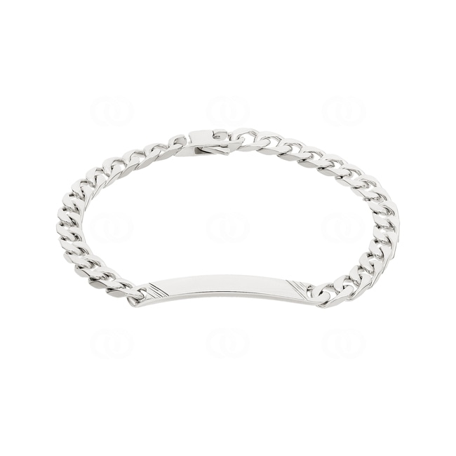 Gravurarmband Panzer 925 Silber rhodiniert 5.5mm - 304116