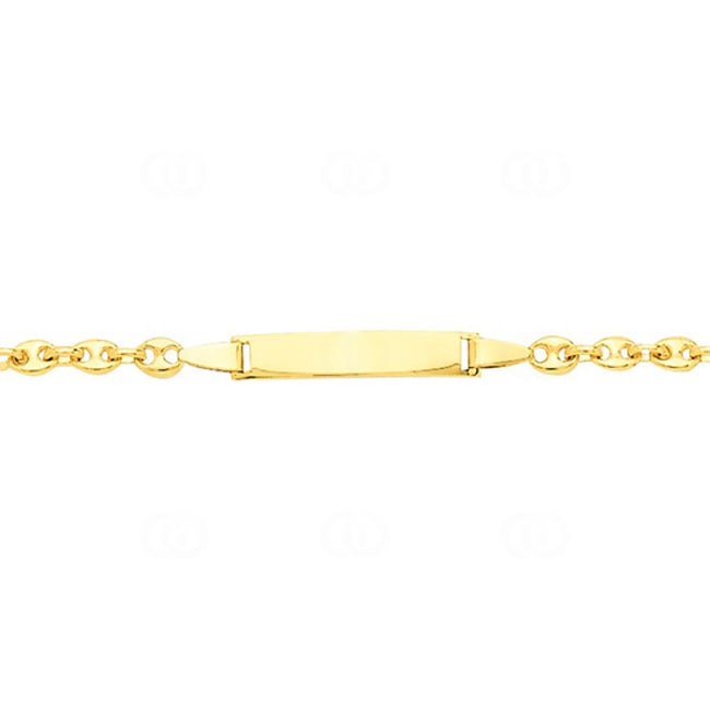 Gravurarmband Schiffsanker 750/18 K Gelbgold 3.6mm - 14cm - 512BER-14