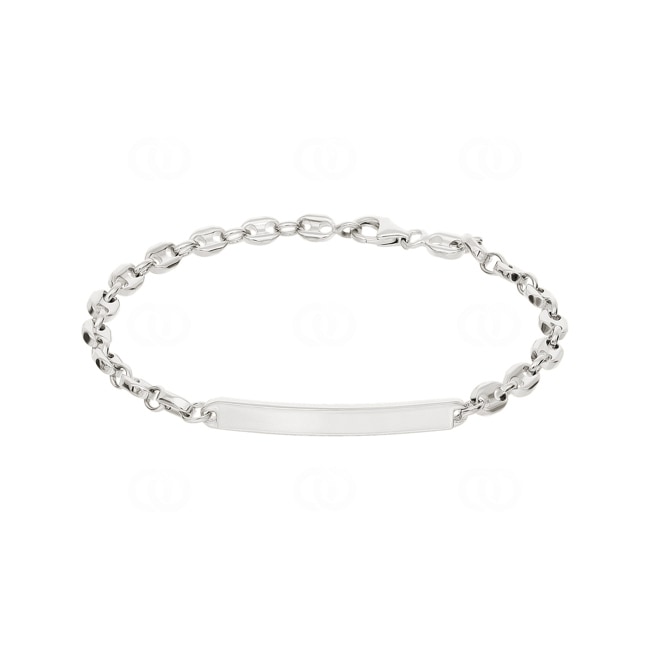 Bracelet maill marine à graver Argent 925 rhodié 4.6mm - 304053