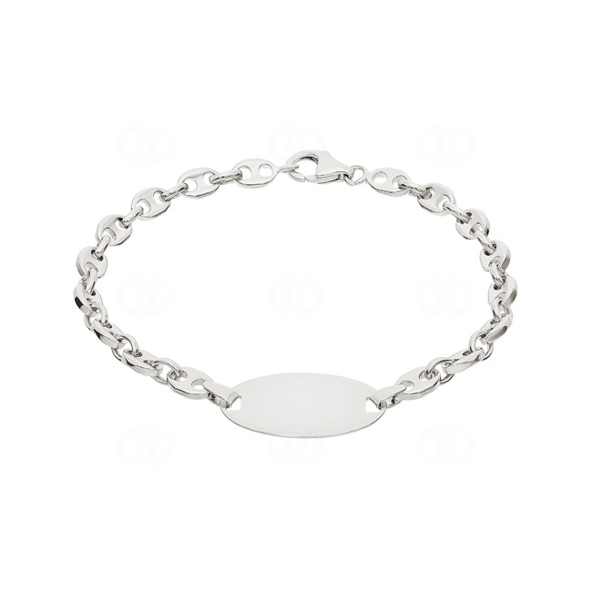 Bracelet maill marine à graver Argent 925 rhodié 5.3mm - 304110