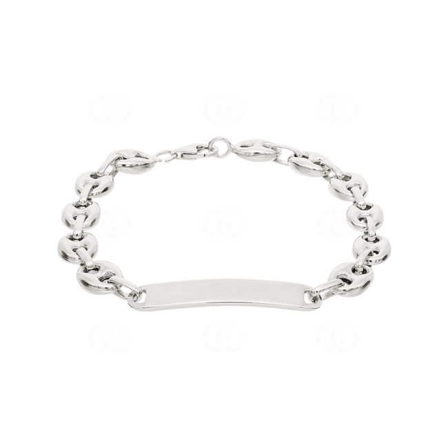 Gravurarmband Schiffsanker 925 Silber rhodiniert 7.5mm - 314103