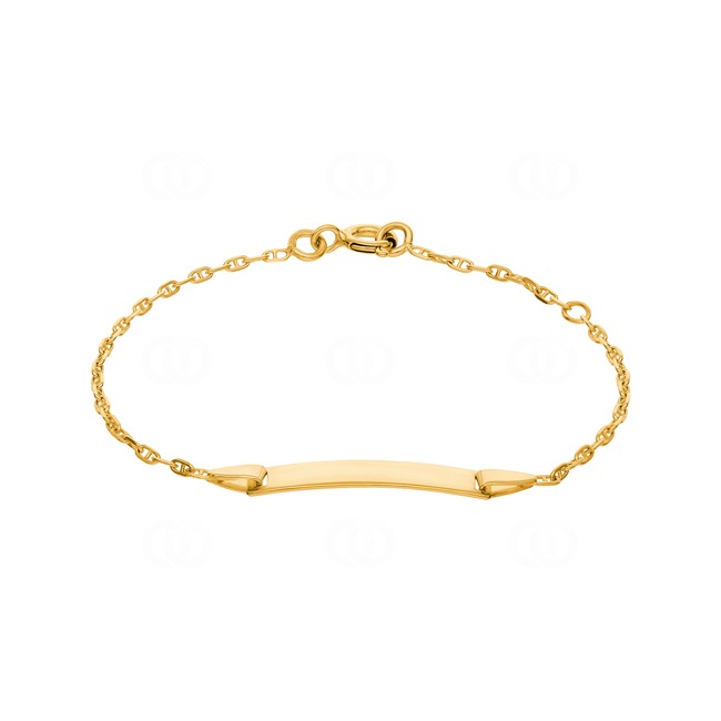 Gravurarmband Stäbchenpanzer 750/18 K Gelbgold 1.5mm - 14cm - 531.15BBR-14