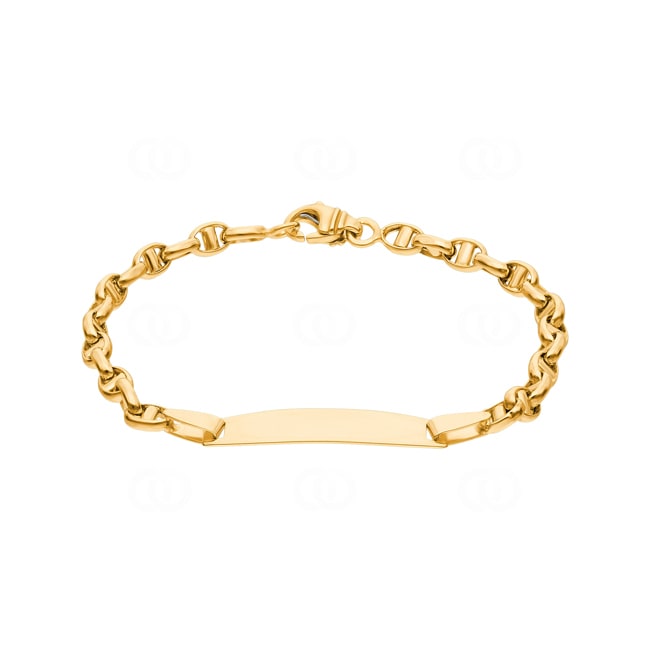 Gourmette bébé marine or jaune 750/18 ct 3.9mm - 14cm - 2284BBO-14