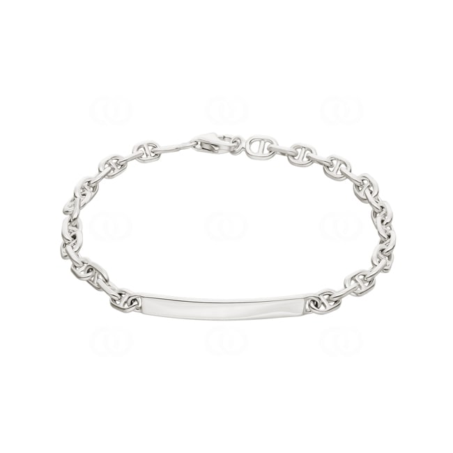 Bracelet maill marine à graver Argent 925 rhodié 4.9mm - 304055