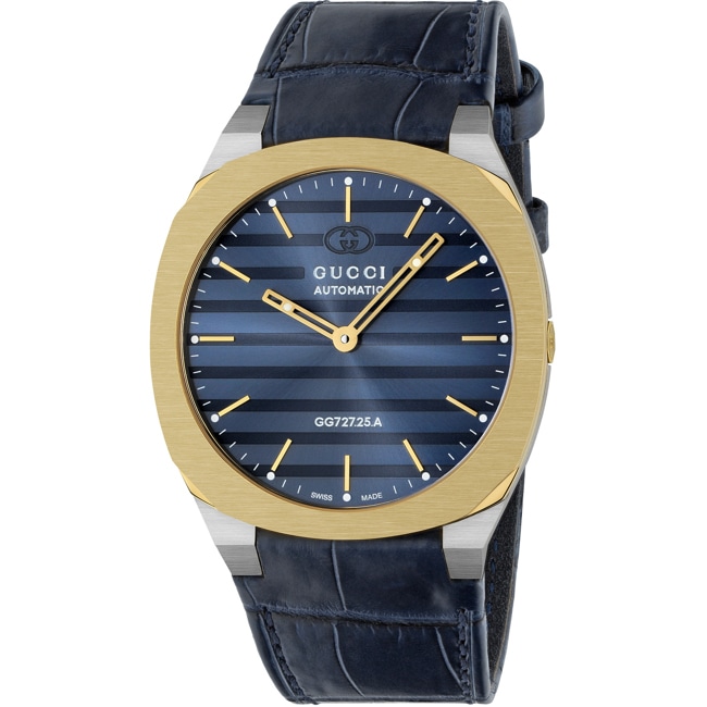 Gucci 25H Automatic Gold Blue 40mm - YA163323