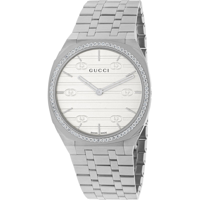 Gucci 25H Diamonds 34mm - YA163401