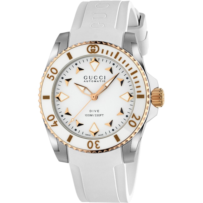 Gucci Dive M Automatic Blanc - YA136407