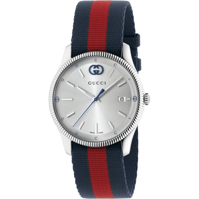 Gucci G-Timeless Blau / Rot 38mm - YA1264237