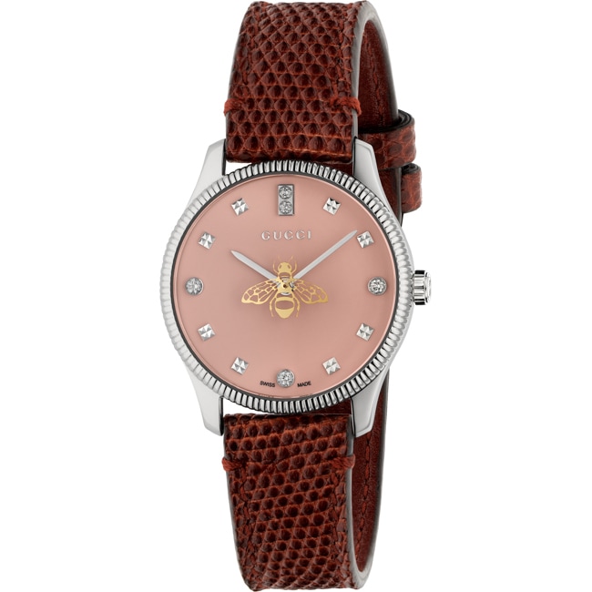 Gucci G-Timeless Slim S Bee Second Diamonds - YA1265017