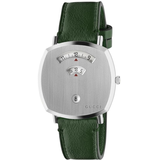 Gucci Grip 38mm Silver / Green - YA157412