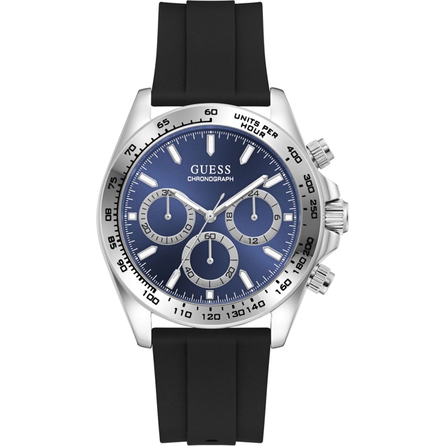 Guess Arthur Chronograph Schwarz / Silbrig & Blau - GW1155G1