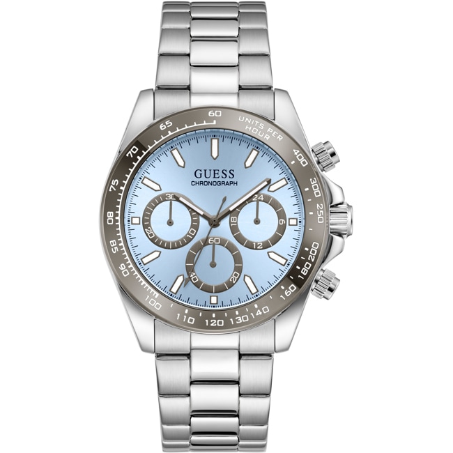 Guess Arthur Chronograph Silbrig / Blau - GW1058G1