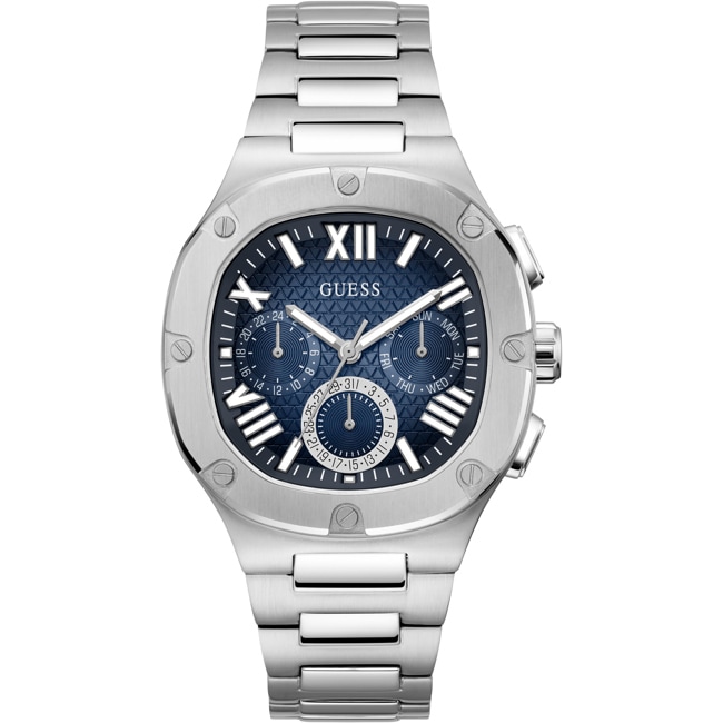 Guess Headline Day Date Silbrig - GW0572G1