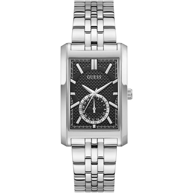 Guess Hugh Date Silbrig / Schwarz - GW1125G1