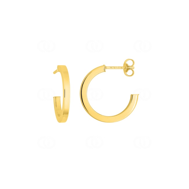 Half Hoop Earrings 375/9 K Yellow Gold 2.0mm Ø 13mm - 9K2694.2