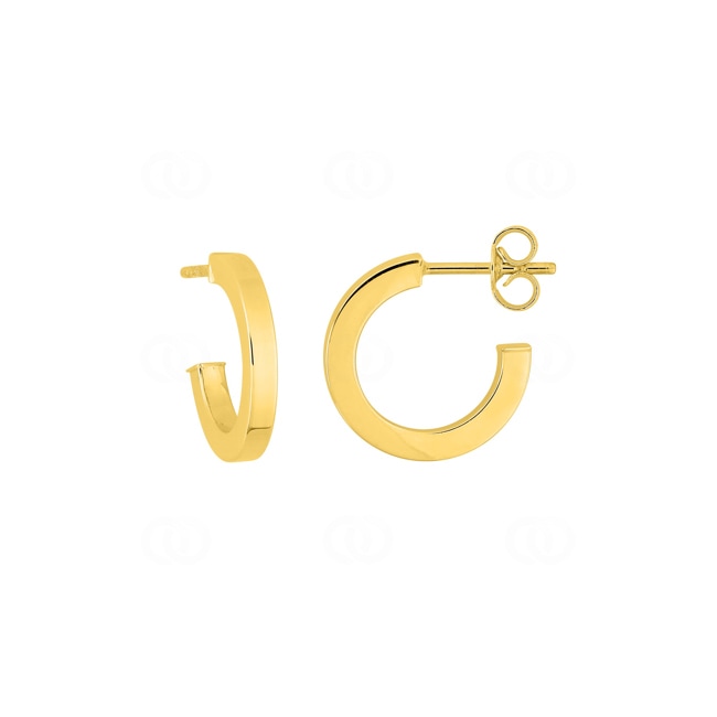 Half Hoop Earrings 375/9 K Yellow Gold 2.0mm Ø 9mm - 9K2694.1