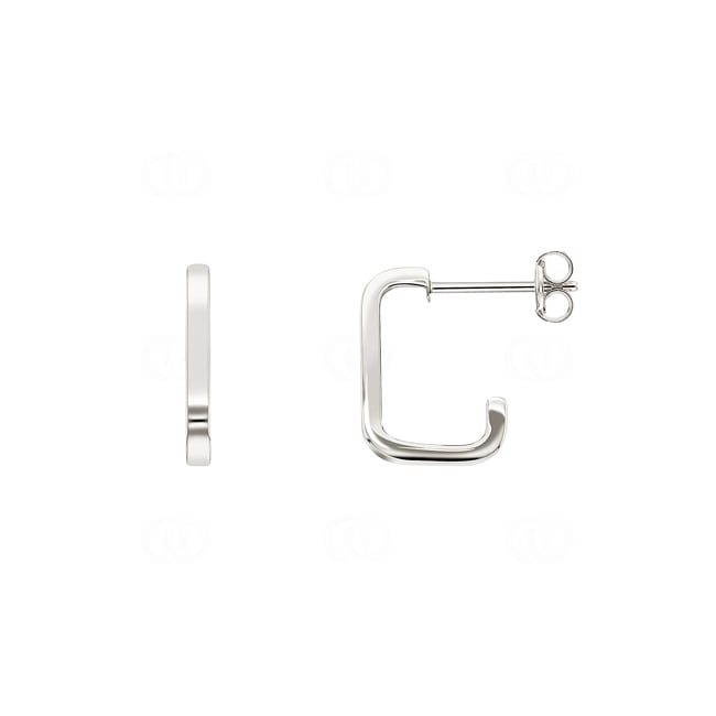 Demi-créoles or gris 750/18 ct - 508271W