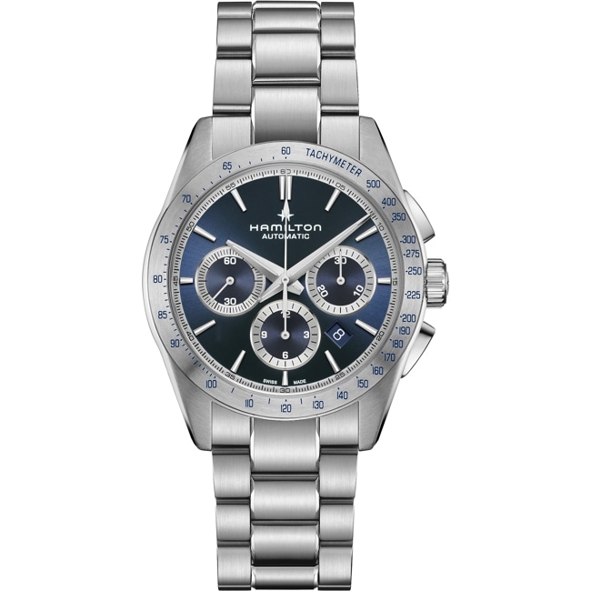 Hamilton Jazzmaster Performer Auto Chrono Bleu Foncé 42mm - H36616140