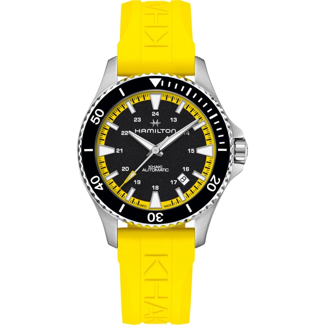 Hamilton Khaki Navy Scuba Auto Acid Yellow - H82395332