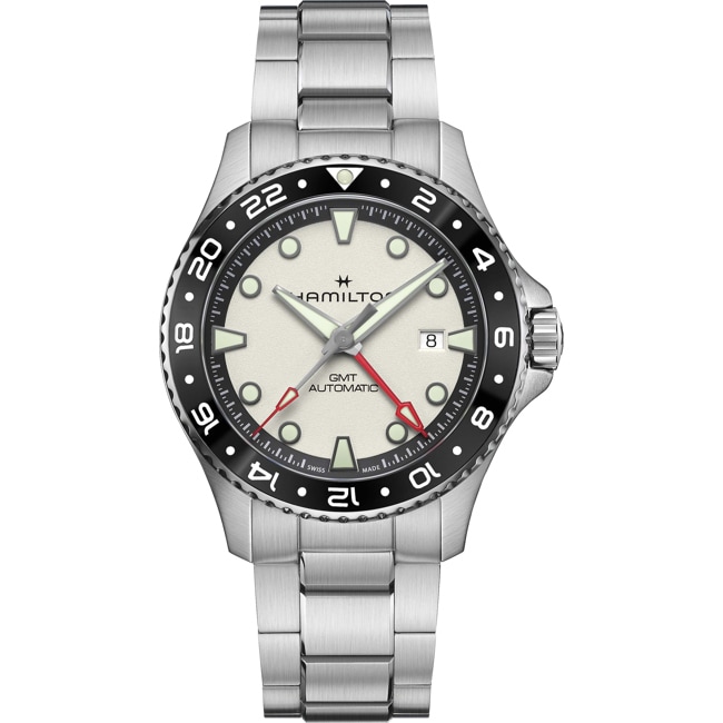 Hamilton Khaki Navy Scuba Auto GMT 43 Argenté - H82555150