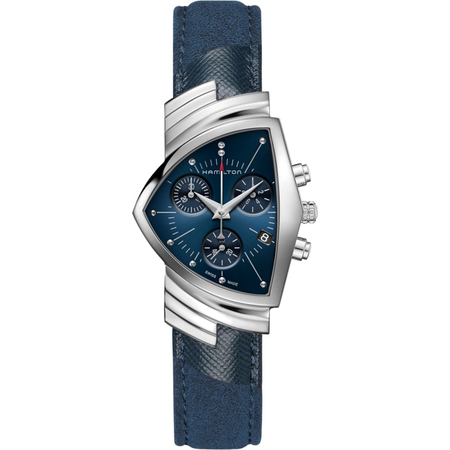Hamilton Shaped Ventura Chrono Quartz Blue - H24432941