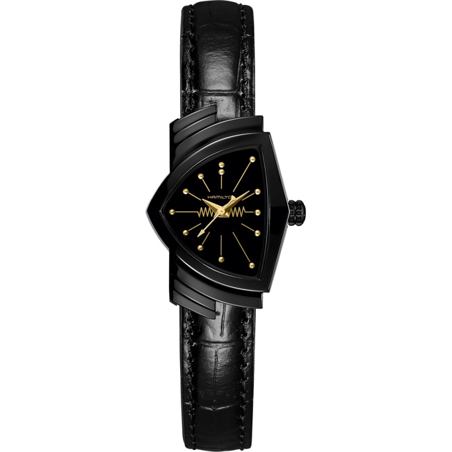 Hamilton Shaped Ventura S Black & Gold - H24201730