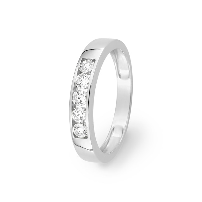 Bague or gris 375/9 ct avec diamants de laboratoire 0.50 ct - 9KLGD012W
