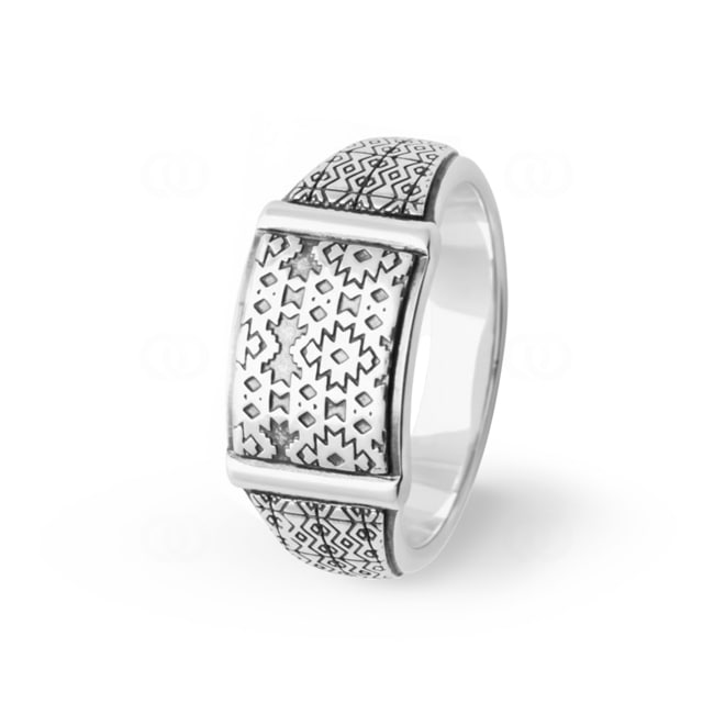 Herrenring Quantum 925 Silber mit Muster - RI-1915300-925