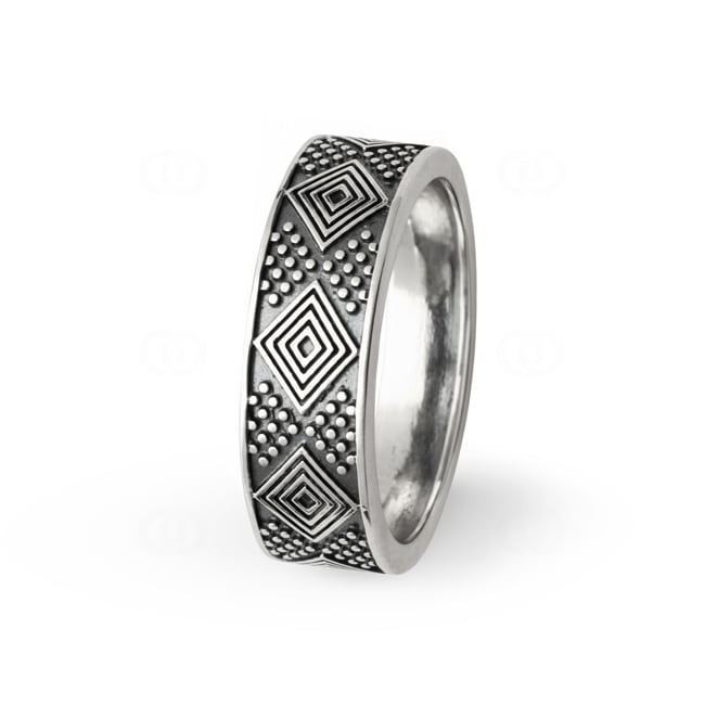 Herrenring Quantum 925 Silber mit Ornament - RI-1907700-925