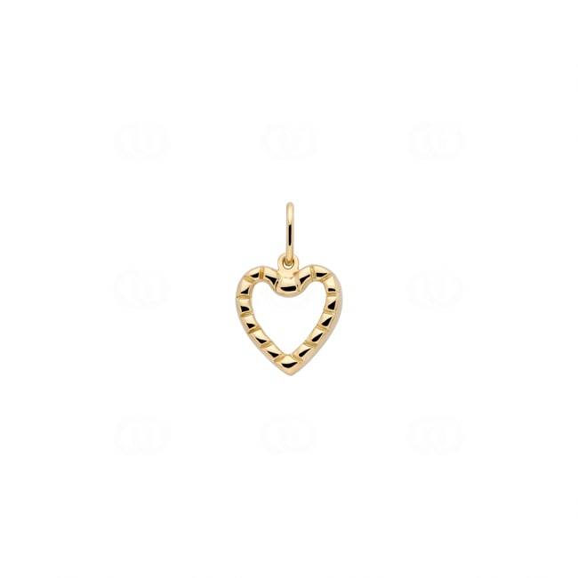 Pendentif cœur or jaune 750/18 ct - 648401