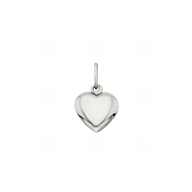 Heart Pendant 750/18 K White Gold - TUP10292-002-2
