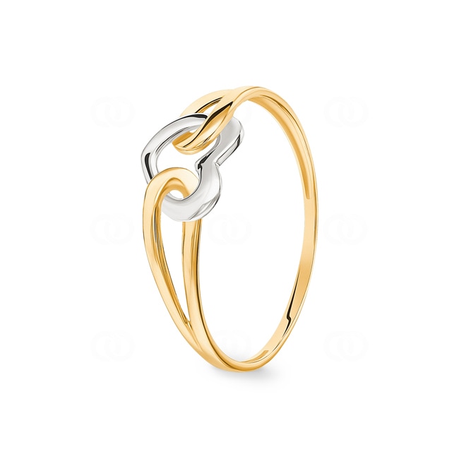 Heart Ring 375/9 K Yellow Gold two-tone - 197053.03